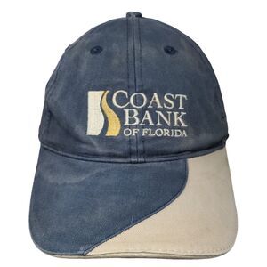 Coast Bank of Florida Strapback Hat Blue One Size Adjustable Embroidered AMC
